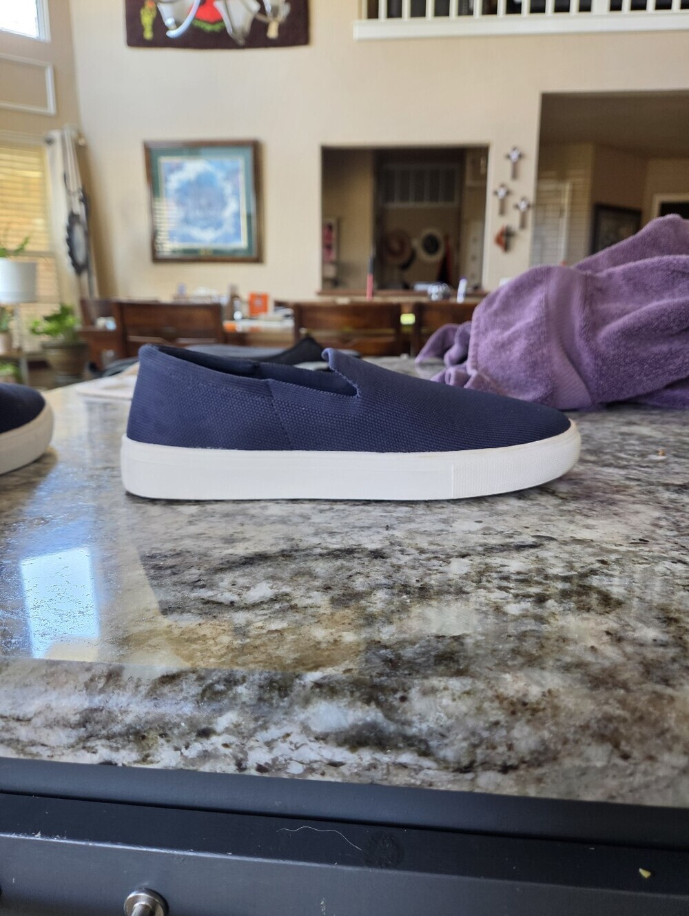 Old Navy Women's Slip-On Canvas Sneakers in Navy Blue - Picture 3 of 5